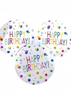 10 طبق صغير كرتون عيد ميلاد