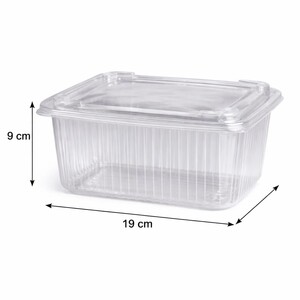 10 علب شفاف مفصلي 2000جرام